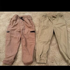 Kids Jogger Pants - Taupe and Khaki